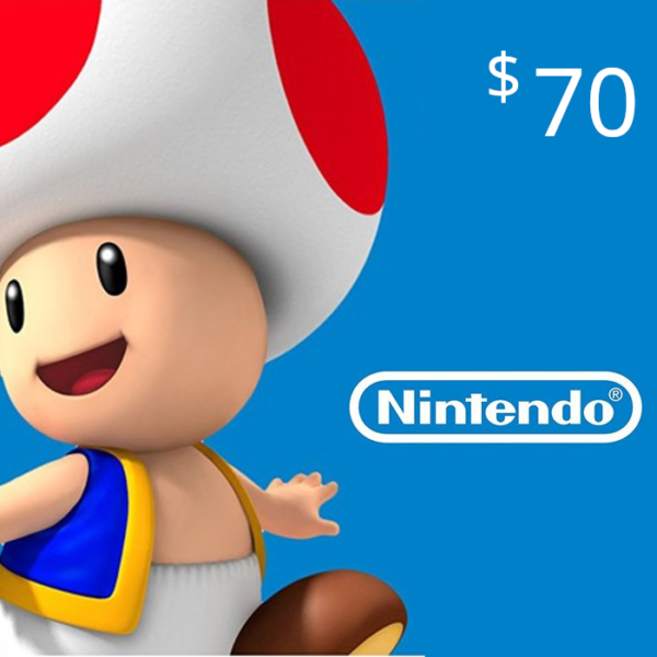 Nintendo eShop Prepaid Card USD 70 Key US