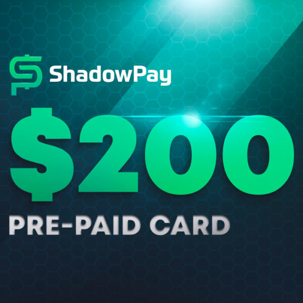 Shadowpay.com $200 Pre-paid Card