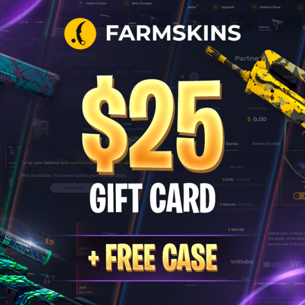 Farmskins $25 Wallet Card + FREE CASE
