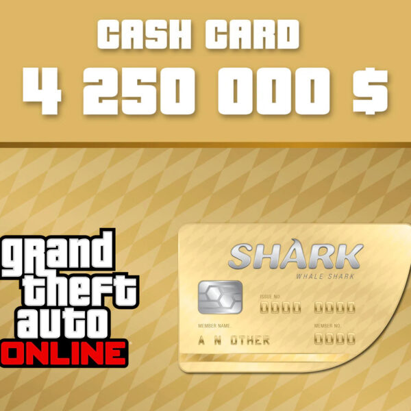 Grand Theft Auto Online - $4,250,000 The Whale Shark Cash Card PC Activation Code