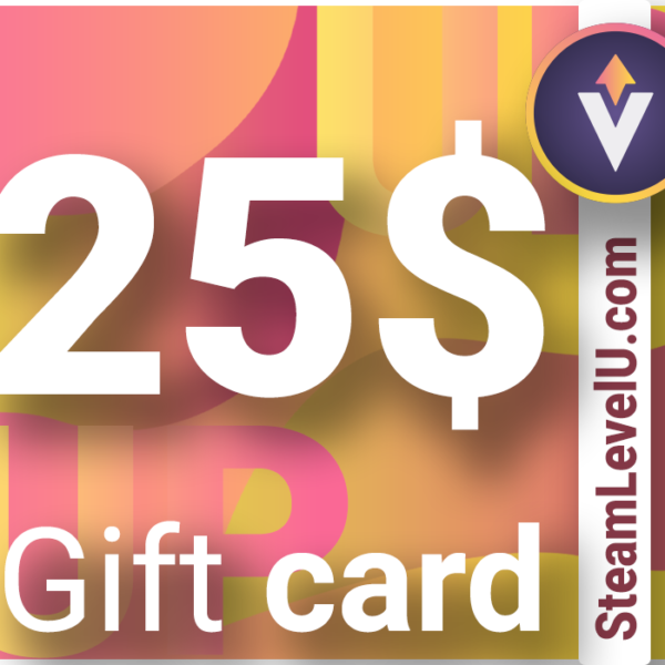 SteamLevelU 25 USD Gift Card